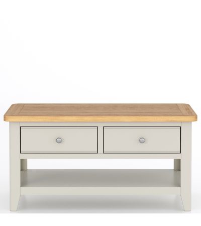 Arlyn Painted Coffee Table 2 Drawers by Hertiance Furniture | Style Our Home