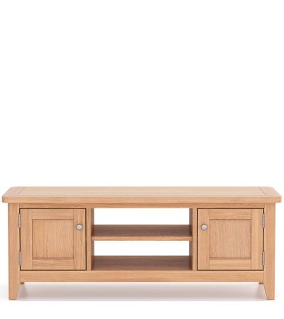 Arlyn Natual Oak Wide TV Cabinet by Hertiance Furniture | Style Our Home