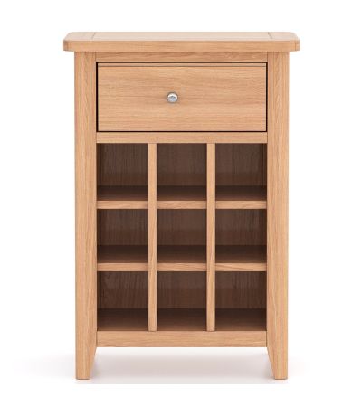 Arlyn Natual Oak Wine Cabinet by Hertiance Furniture | Style Our Home