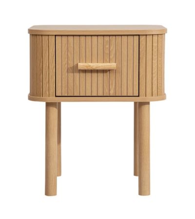 Axel 1 Drawer Fluted Bedside Oak