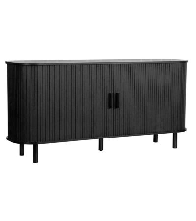 Axel 2 Door Fluted Sideboard Black by Birlea | Style Our Home