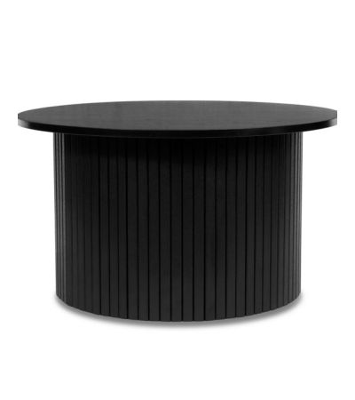 Axel Round Fluted Coffee Table Black