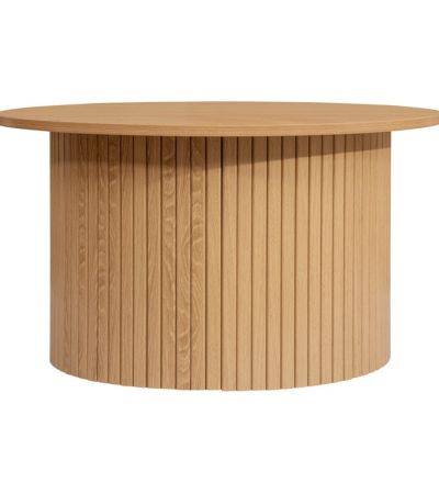 Axel Round Fluted Coffee Table Oak