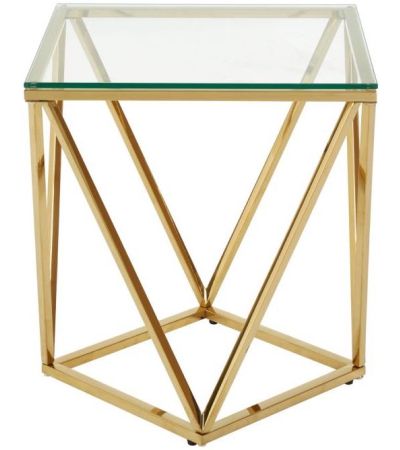 Axel Gold Twist Small End Table by Prestige | Style Our Home