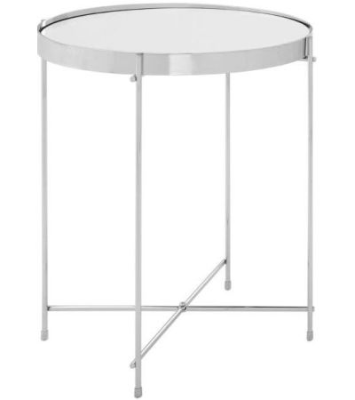 Axel Brushed Nickel Low Side Table by Prestige | Style Our Home