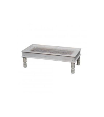 Meera Hand Carved Furniture Coffee Table with Glass | Style Our Home