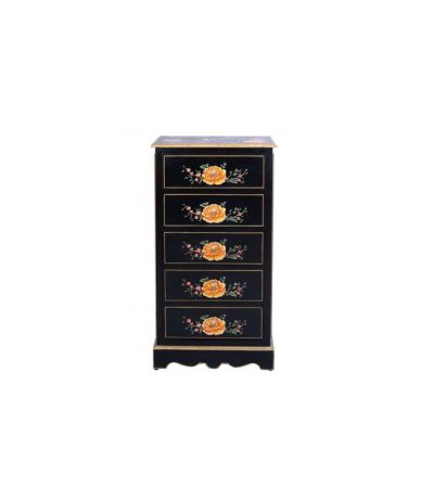 Black Lyre Bird Design 5 Drawer Cabinet by Quirky Barn | Style Our Home
