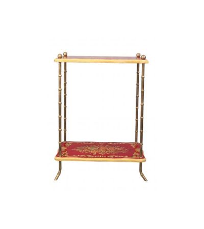 Red Floral Design 2 Tier Table by Quirky Barn | Style Our Home