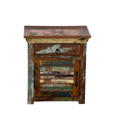 Marine Reclaimed Bedside Cabinet with 1 Drawer | Style Our Home
