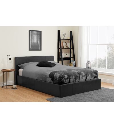 Berlin Black King Ottoman Bed
