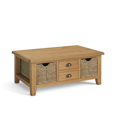 Burford Coffee Table with Baskets by Condell/Global Home Group | Style Our Home