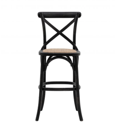 Café Palma Black Rattan Stool ( A Pair ) by Hudson Living | Style Our Home 