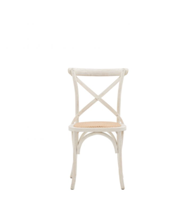 Café Palma White Rattan Chair ( A Pair ) by Hudson Living | Style Our Home 