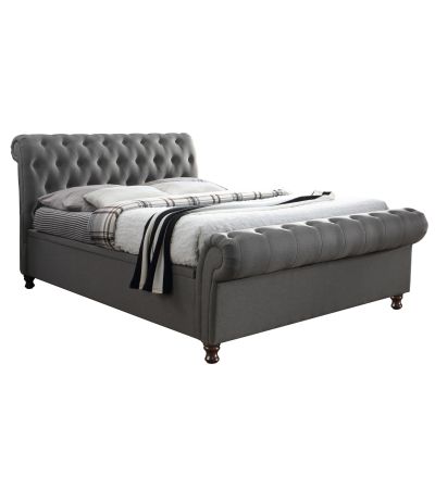 Castello Grey King Ottoman Bed