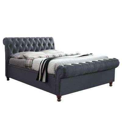 Castello Charcoal Double Side Ottoman Bed