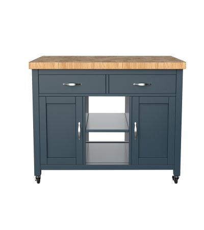 Kitchen Island (Blue) with Butchers Block by Baumhaus | Style Our Home