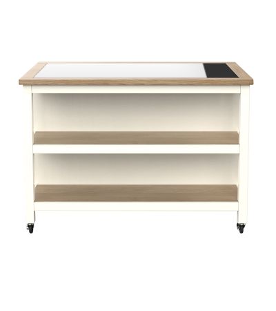 Kitchen Island (Cream) Open with Breakfast Bar by Baumhaus | Style Our Home