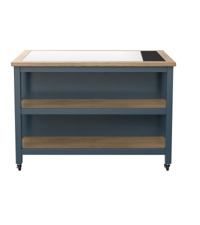 Kitchen Island (Blue) Open with Breakfast Bar by Baumhaus | Style Our Home