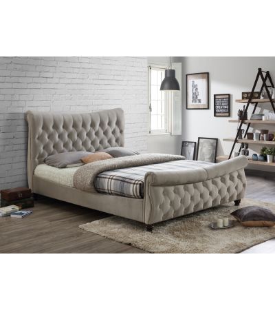 Copenhagen 6' Super Kingsize Bed in Warm Stone