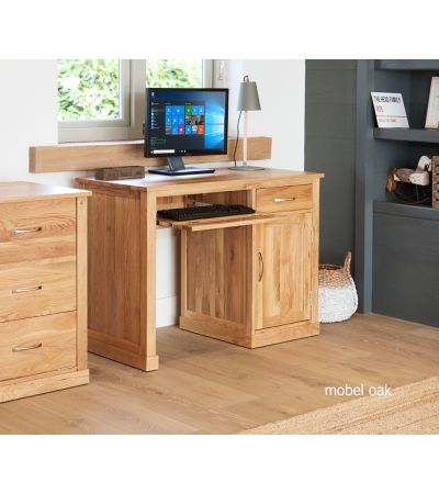 Baumhaus Mobel Oak Single Pedestal Computer Desk - Style Our Home