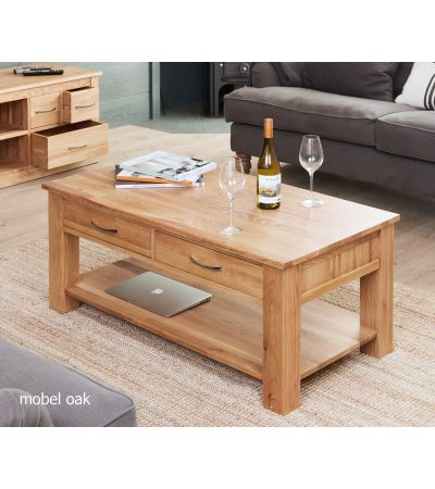 Baumhaus Mobel Oak Four Drawer Coffee Table - Style Our Home