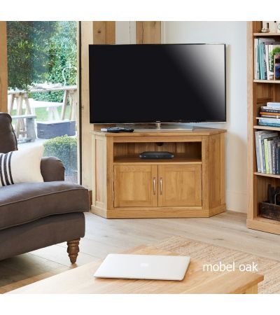 Baumhaus Mobel Oak Corner Television Cabinet - Style Our Home