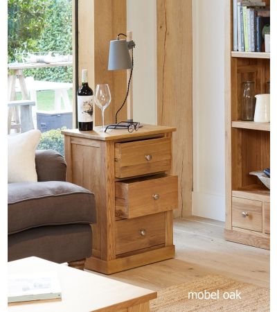 Baumhaus Mobel Oak Three Drawer Lamp Table - Style Our Home