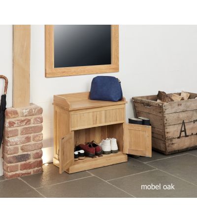 Baumhaus Mobel Oak Shoe Bench with Hidden Storage - Style Our Home