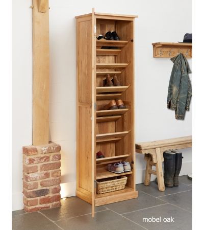 Baumhaus Mobel Oak Tall Shoe Cupboard - Style Our Home