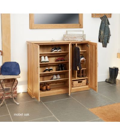 Baumhaus Mobel Oak Extra Large Shoe Cupboard - Style Our Home