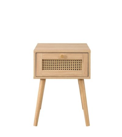 Croxley 1 Drawer Rattan Bedside Oak by Birlea | Style Our Home