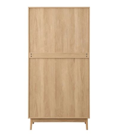 Croxley 2 Door 1 Drawer Rattan Wardrobe Oak by Birlea | Style Our Home