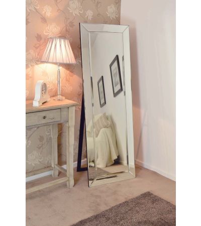 Hera All Glass Modern Cheval Mirror