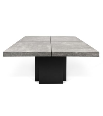 Dusk 130cm Concrete Effect & Black Dining Table