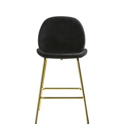 Flanagan Stool Black Velvet (2pk)