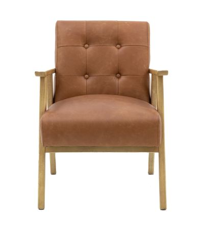 Blackhall Armchair Antique Brown Leather by Gallery Living | Style Our Home
