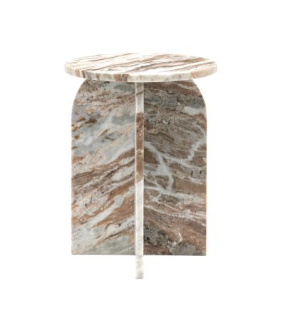Nerano Natural Marble Side Table by Gallery Living | Style Our Home