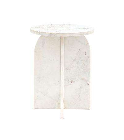 Nerano White Marble Side Table