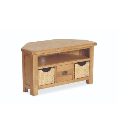 Salisbury Corner TV Unit with Baskets by Condell/Global Home Group | Style Our Home