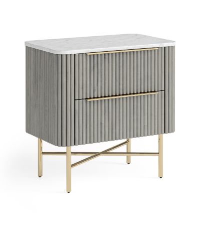 Isabella Flutted Bedside with Handle by Condell/Global Home Group | Style Our Home