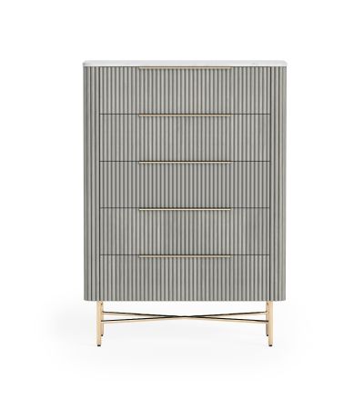 Isabella Flutted 5 Drawer Chest by Condell/Global Home Group | Style Our Home