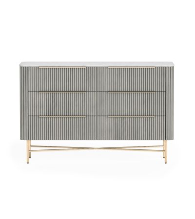 Isabella Flutted 6 Drawer Chest by Condell/Global Home Group | Style Our Home