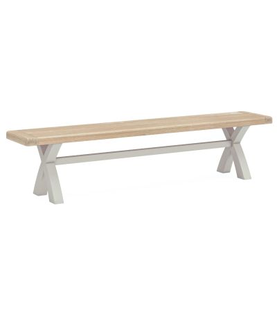 Salcombe Grey Cross Bench Without Cushion By Corndell / Global Home Group | Style Our Home