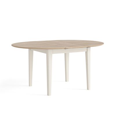 Marlow Coconut Milk Round Extending Dining Table by Corndell/Global Home Group  | Style Our Home