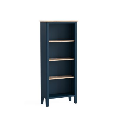 Marlow Navy Slim Bookcase by Corndell/Global Home Group  | Style Our Home