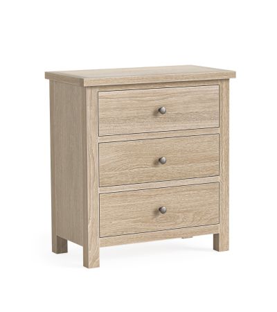 Modern Country Oak White Wash 3 Drawer Chest by Condell/Global Home Group | Style Our Home