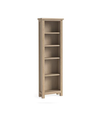 Modern Country Oak White Wash Slim Bookcase by Condell/Global Home Group | Style Our Home