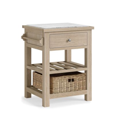 Modern Country Oak White Wash Small Kitchen Island by Condell/Global Home Group | Style Our Home