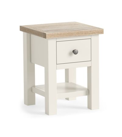 Modern Country Coconut Lamp Table with Shelf by Condell/Global Home Group | Style Our Home
