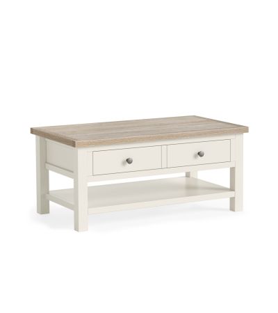 Modern Country Coconut Coffee Table with Shelf by Condell/Global Home Group | Style Our Home